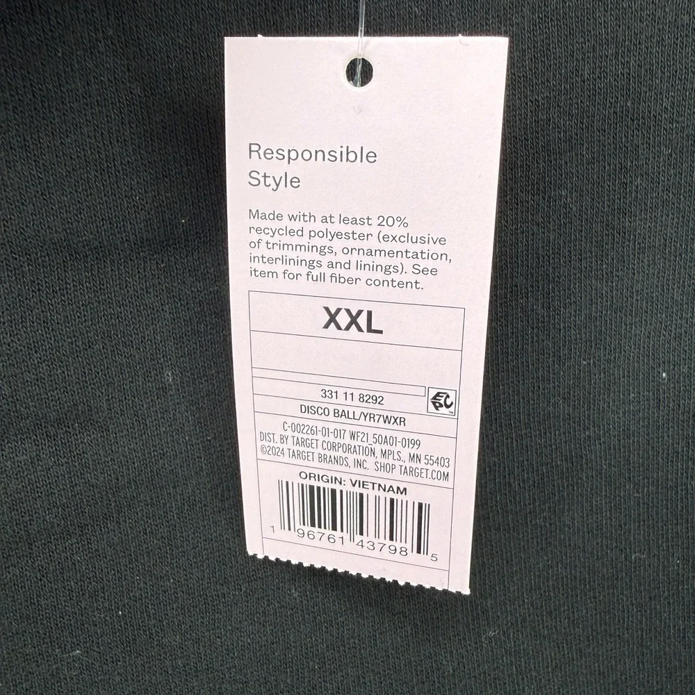 Wild Fable Black Disco Ball Graphic Hoodie Sweatshirt‎ XXL Responsible Style - Picture 4 of 11